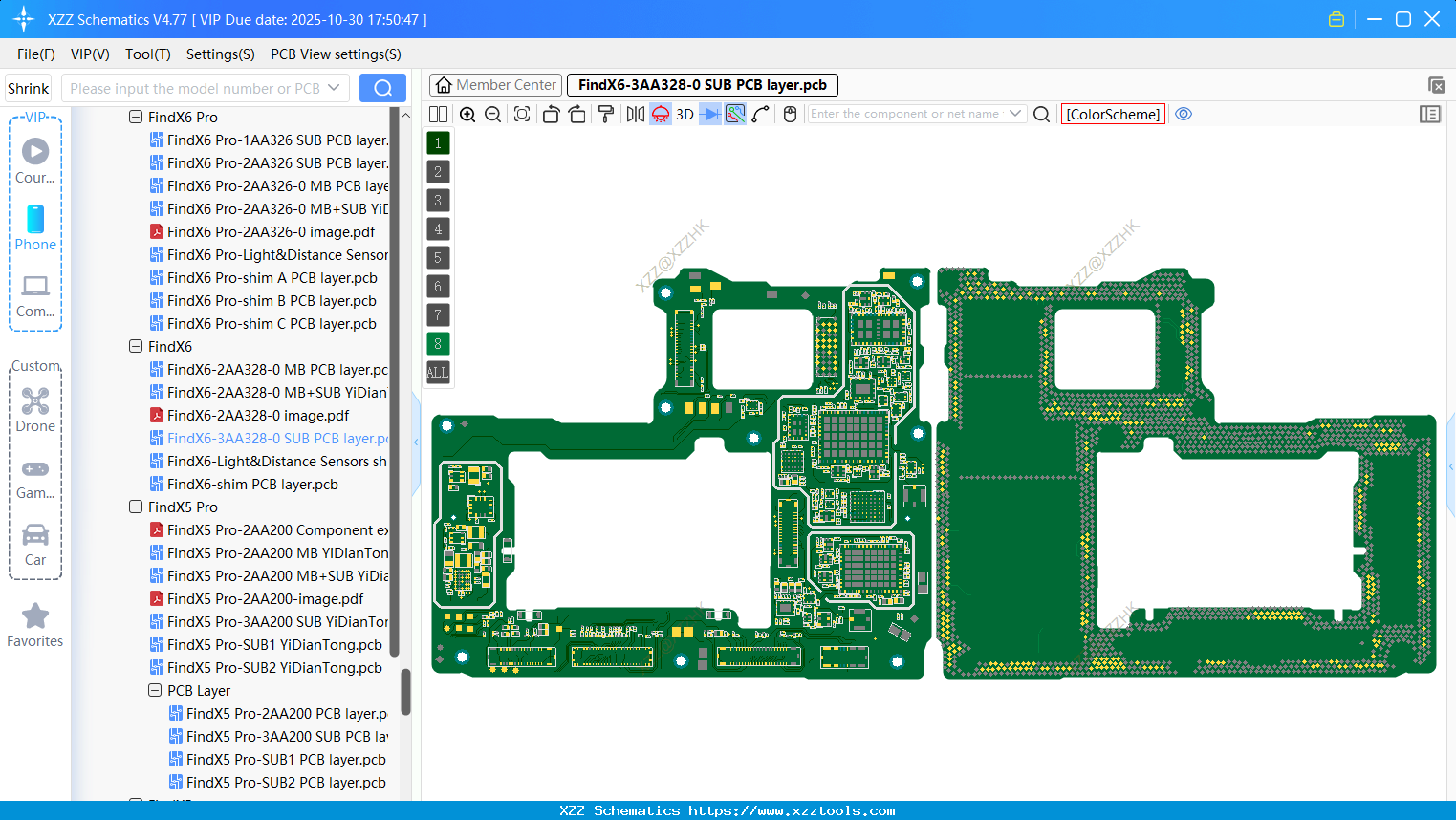 OPPO FindX6-3AA328-0 SUB PCB Layer